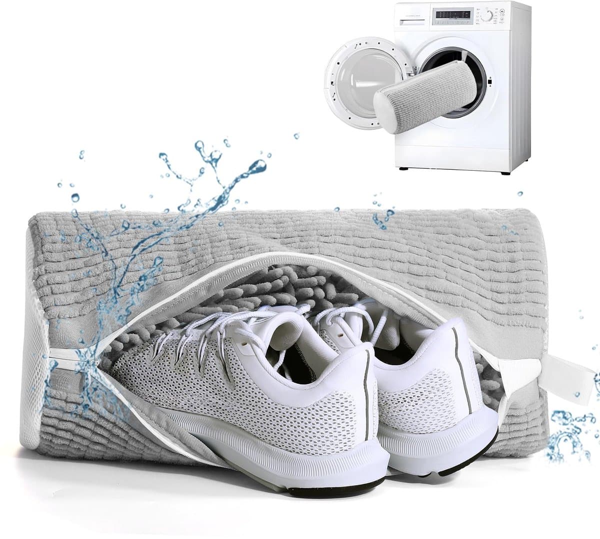 Schoenwaszak voor Wasmachine - 1 Stuks Waszak voor Wasdroger & Wasmachine - Herbruikbare Reinigingshoes voor Sneakers - 360° Diepe Reiniging Geschikt voor Alle Schoenen - Met Zelfsluitende Rits — afbeelding 1