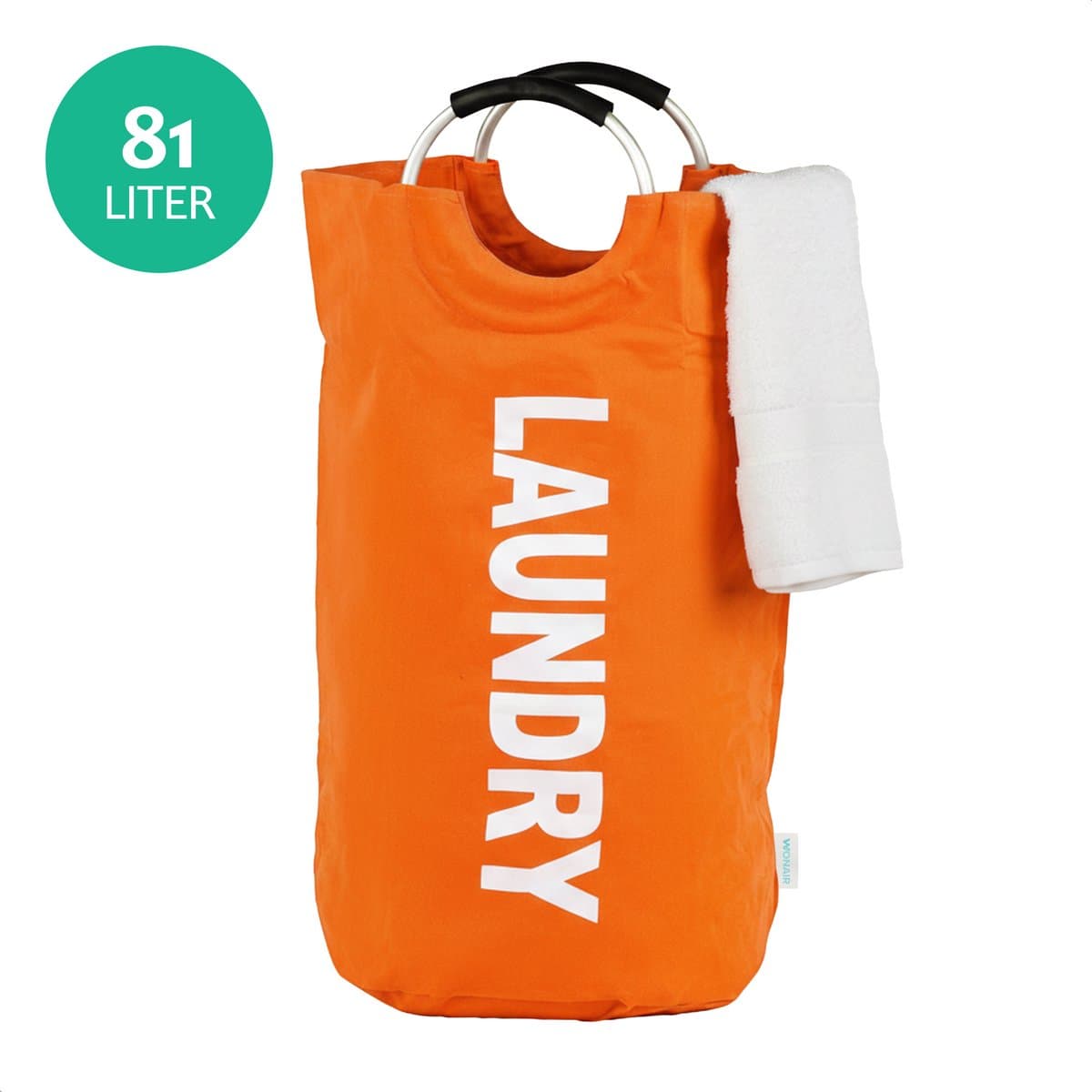 Wonair wasmand - Wassorteerder - Waszak - Wastas - Waszakken Voor Wasgoed - Wasmand Opvouwbaar - Oranje - 81L — afbeelding 1