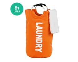 Wonair wasmand - Wassorteerder - Waszak - Wastas - Waszakken Voor Wasgoed - Wasmand Opvouwbaar - Oranje - 81L — afbeelding 1