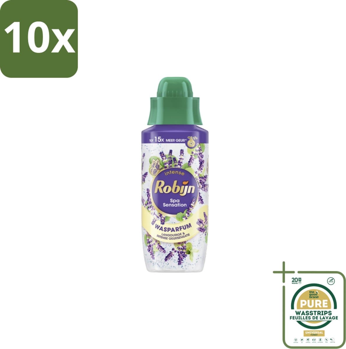 10 x Robijn Wasparfum Spa Sensation 324 ml - Grootverpakking - Wasparfum - Wasmiddel - Geur - Spa Geur - Natuurlijke Geur — afbeelding 1