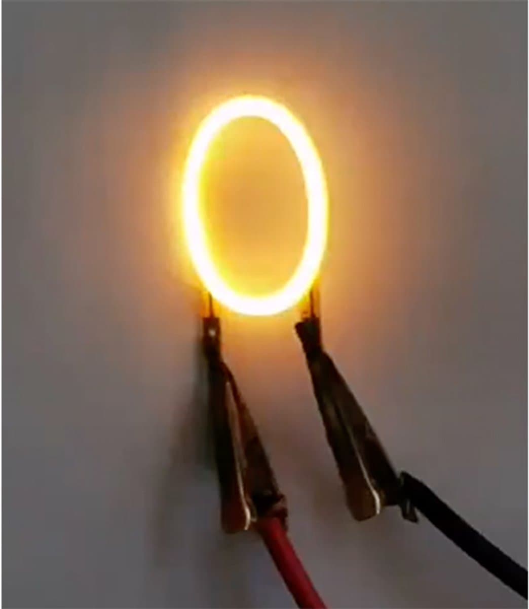 -O- COB LED 3V Filament Letter Geel 3 x 3 cm FPC 2200K 1W Warm-wit — afbeelding 1