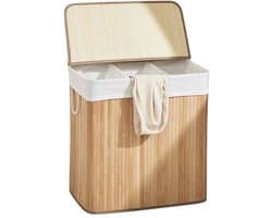 Wasmand - opbergmand - opbergdoos van bamboe - handgemaakte gevlochten mand - 150 liter