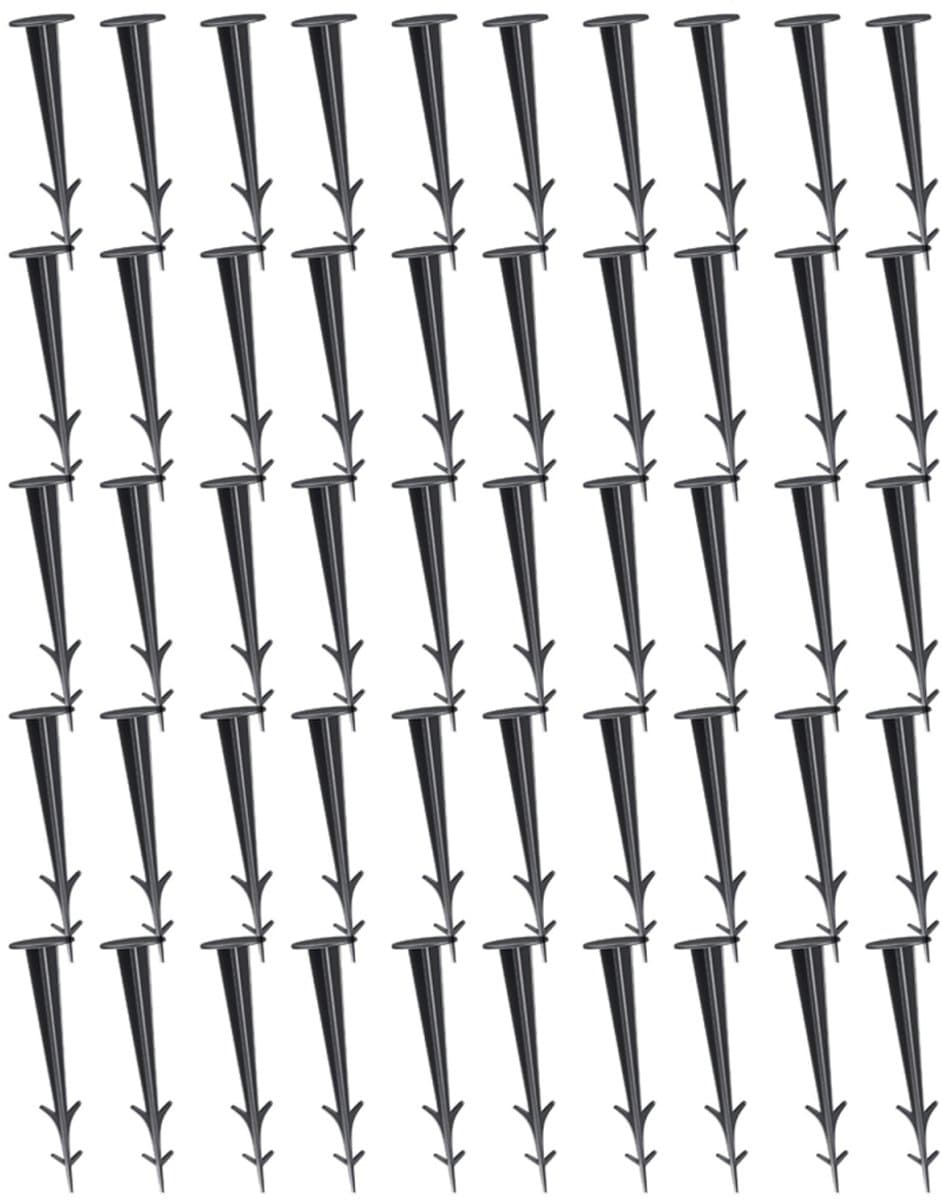 Grondanker - Tuingrondpen - UV-bestendig - 12 cm - Kunststof - Zwart - 50 stuks — afbeelding 1