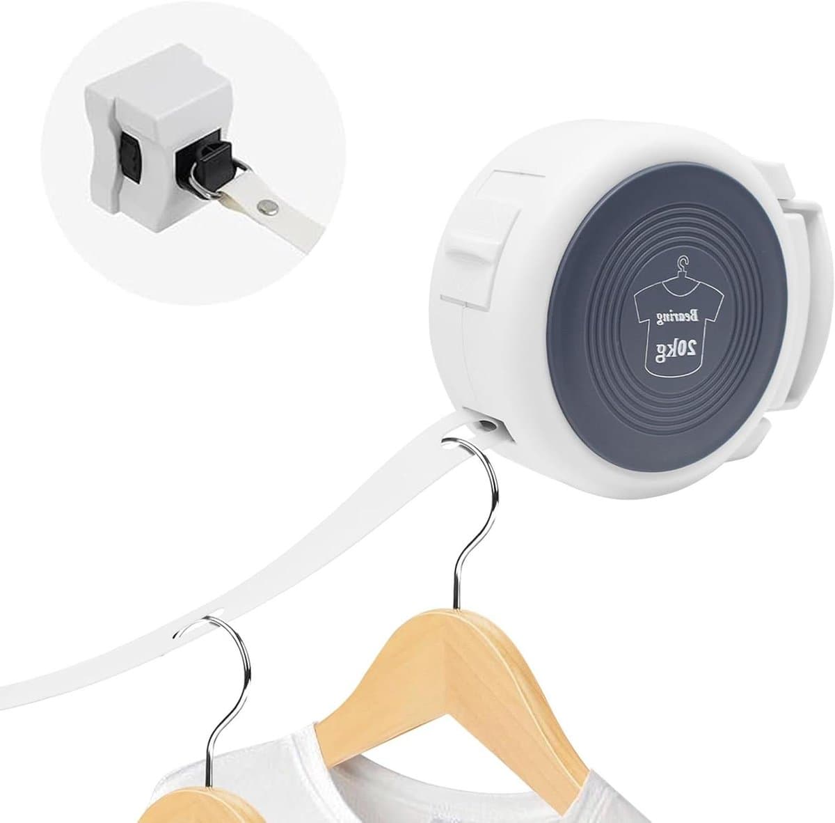 Retractable Clothesline Non-Sagging 4.2m with Automatic Roll-Up and Locking Function — afbeelding 1