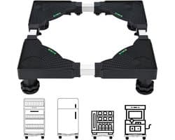 Wasmachine Verhoger - Stevige Basis voor Keukenapparaten | 300KG Draagkracht | Anti-Slip & Verstelbaar | Voor Koelkast, Droger & Vaatwasser | Zwart — afbeelding 1