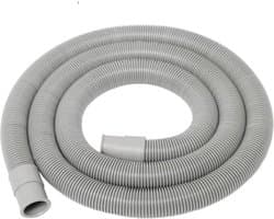 Universele afvoerslang 3/4 x 3 meter - met houder verlenging - voor wasmachine en vaatwasser - Ø 19/22 mm - gebogen houder