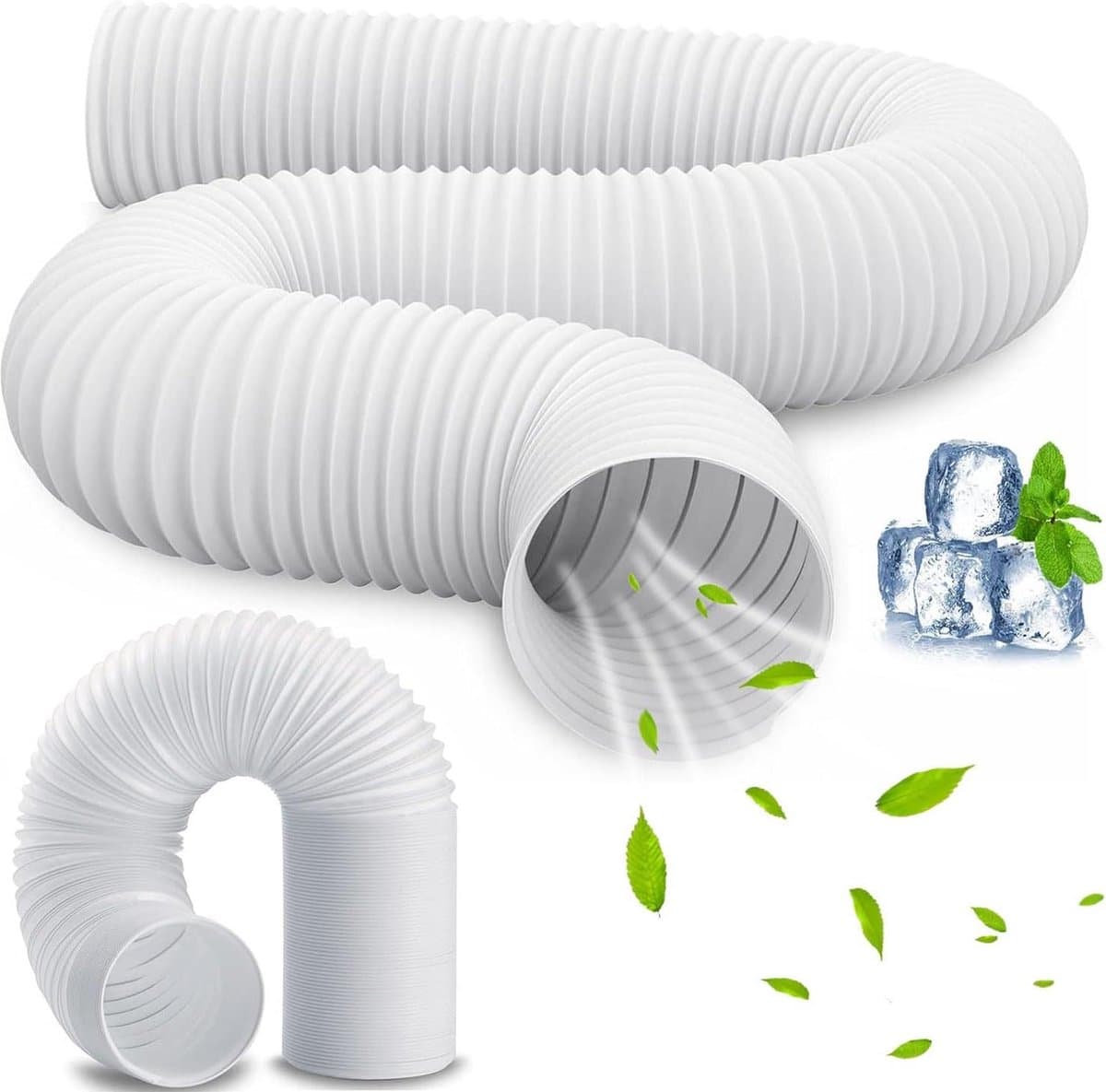130 mm diameter - 2 meter lengte flexibele afvoerslang voor airconditioning en wasdroger — afbeelding 1