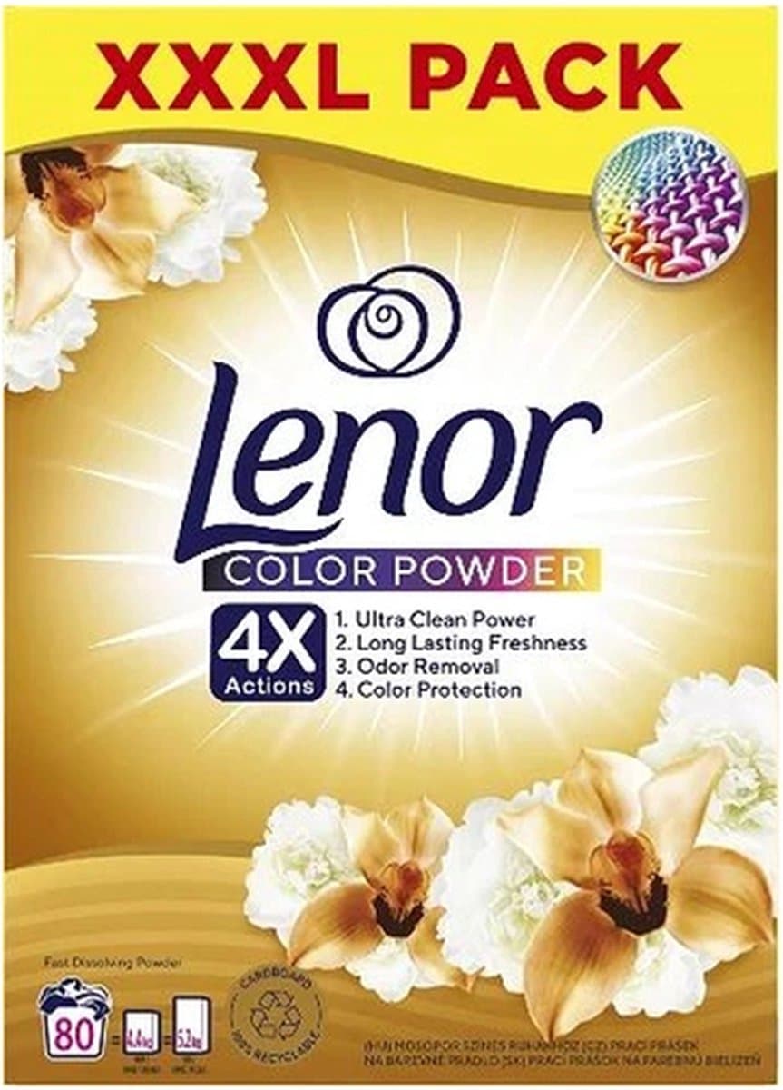 Lenor waspoeder - Gouden orchidee - Gekleurde was - 80 wasbeurten — afbeelding 1