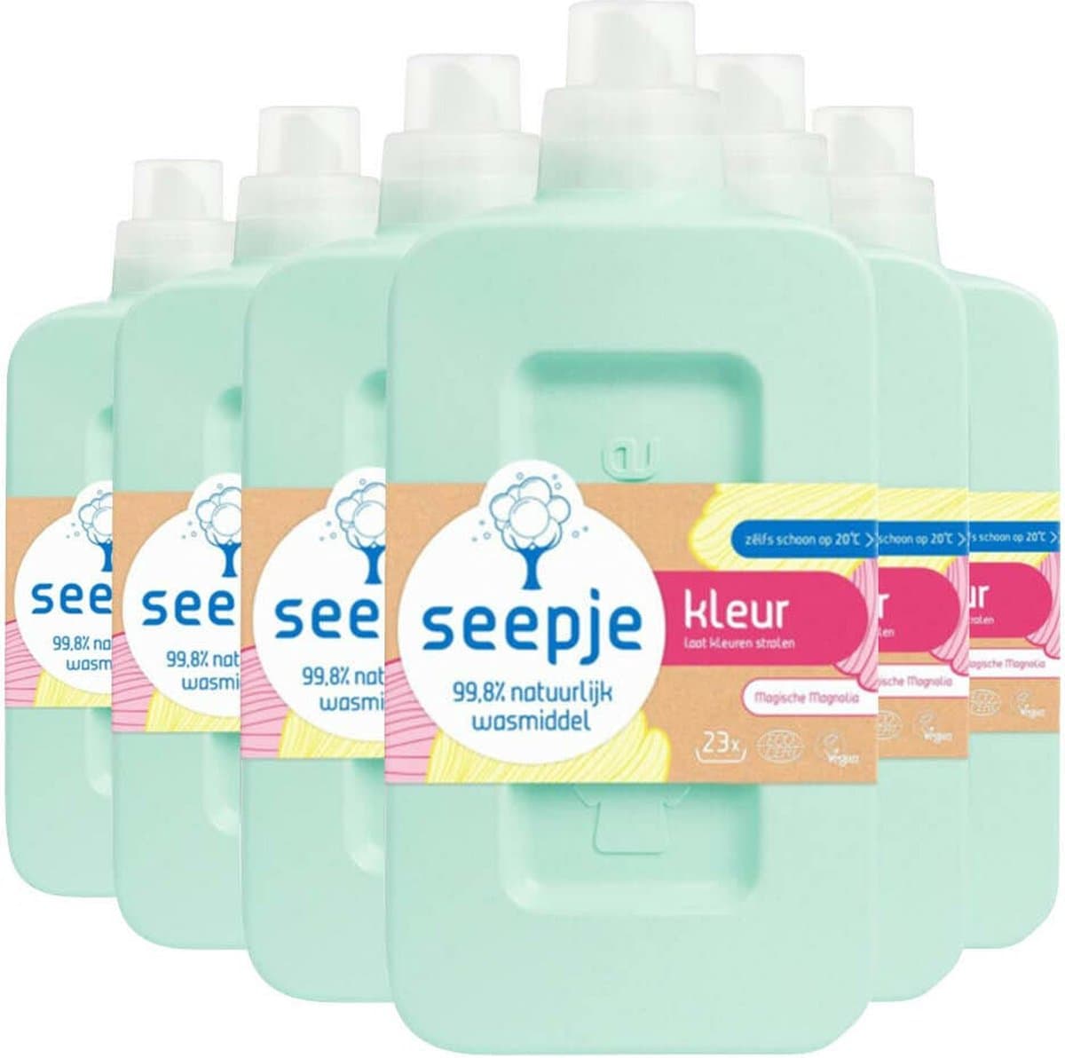 Seepje Wasmiddel Magische Magnolia - Wasmiddel Kleur - 138 wasbeurten - 6 x 1L - Voordeelverpakking — afbeelding 1