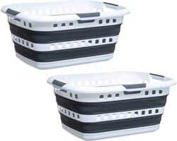 Opvouwbare mand voor wasgoed en spullen - 45 liter - 62 x 45 x 27 cm - plastic