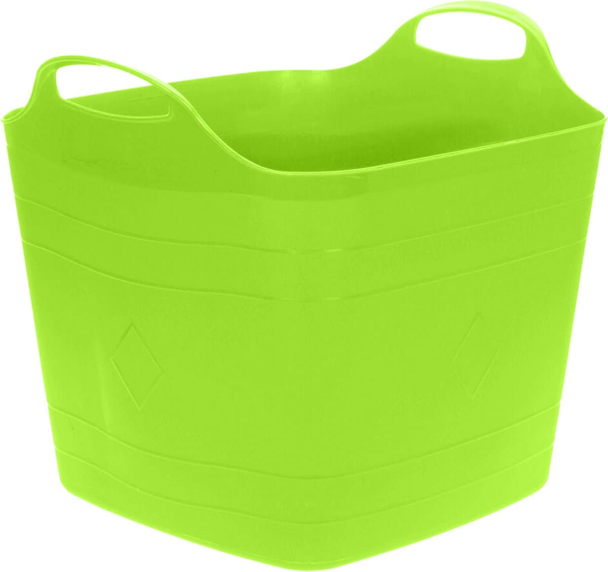 Excellent Houseware Flexibele emmer - groen - 25 liter - kunststof - vierkant - 35 x 38 cm — afbeelding 1