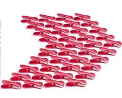 Soft Clips (40 stuks/Viva Magenta-wit) Premium wasknijpers
