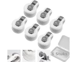Stevige Dekbed clips - Dekbedclips - Dekbed Knijpers - Clip Dekbedovertrek - 6 stuks - Wit / Grijs — afbeelding 1