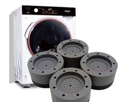 4 stuks Wasmachine Trillingsdempers - Vibratie demper pads - Antislipmatjes - Trillingsmat-Zwart