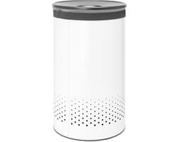 Brabantia Wasmand - met Deksel - 60 l - White / Dark Grey