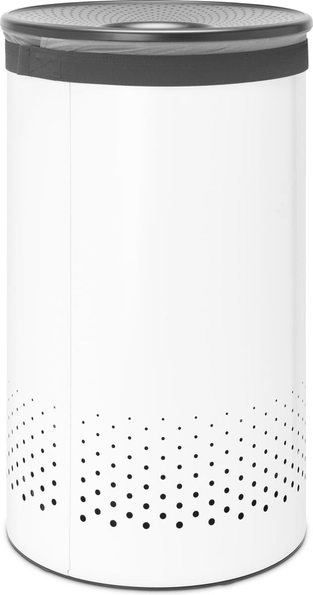 Brabantia Wasmand - met Deksel - 60 l - White / Dark Grey — afbeelding 1