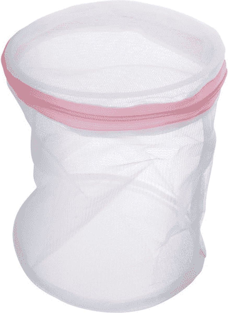 Ronde waszak wit 16 x 20 cm - Waszak - Wasnet - Lingerie Waszak - Waszak Wasmachine - Waszak Ondergoed — afbeelding 1