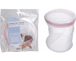 Waszakken voor Wasgoed - Waszak rond 16x20 cm wit - Wasnetje - Waszak
