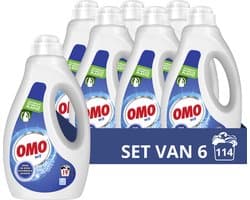 Omo - Vloeibaar Wasmiddel - Wit - 6 flessen - 114 wasbeurten