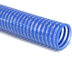 Azur zuigslang voor waterpomp 25mm / 1'' inch, blauw transparant, 5 meter lengte (Retour niet mogelijk)