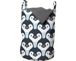 New Bed, Pinguïn Vogels Gezichts Patroon Opbergmand kinderkamer met Handvatten en Koordsluiting, Speelgoedmand kinderen - Speelgoedkist- Wasmand Kinderkamer - Wasbox - 33 x 48 cm — afbeelding 1