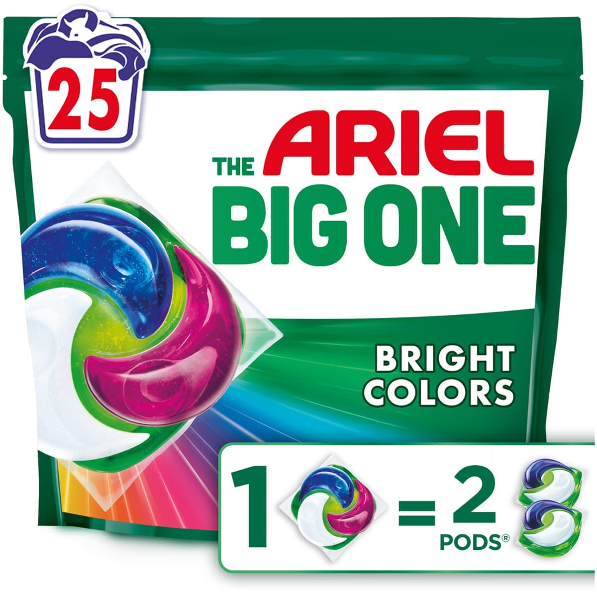 Ariel 3in1 Wasmiddel Pods The Big One - Kleur - 25 wasbeurten — afbeelding 1