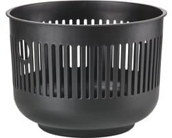 Zone Denmark Ume Wasmand - Ronde Wasmand met Hengsel - Kleine Wasbox of Opbergmand - Kunststof - 30 liter - Zwart