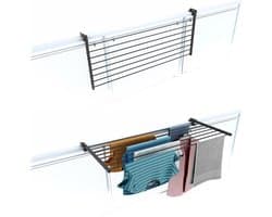 Foxydry Duo 118 cm balkon-droogrek - antraciet - rechthoekige reling