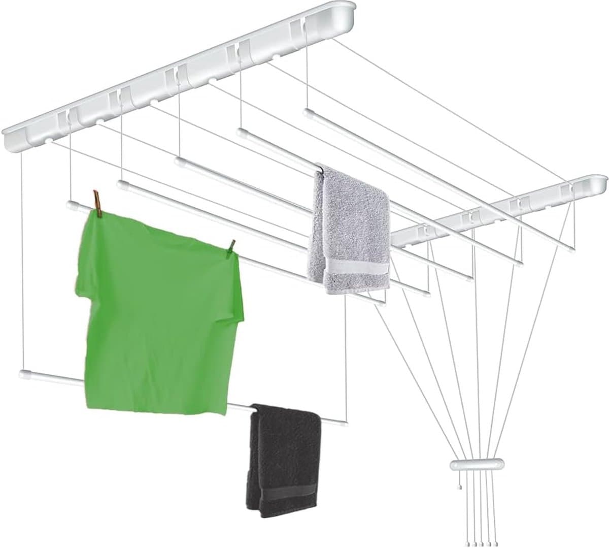 wasdroogrek met grote capaciteit opgewaardeerde versie, droogrek kleding, waslijn roestvrij staal, vouwen binnen en buiten — afbeelding 1