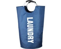 Wasmand - Waszak - Laundry basket - Opvouwbaar - 81L - Blauw