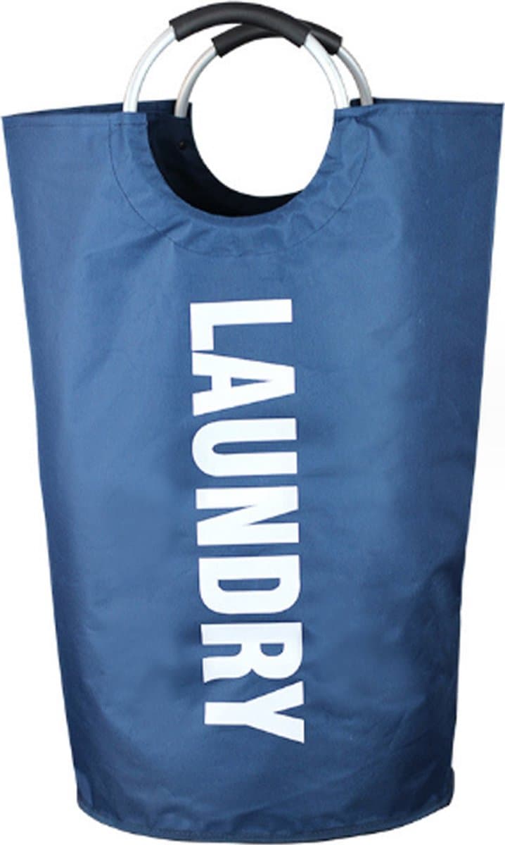 Wasmand - Waszak - Laundry basket - Opvouwbaar - 81L - Blauw — afbeelding 1
