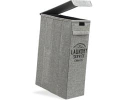 50L Smalle Wasmand met Deksel - 20x40x60 Nis Wasbox - Wasverzamelaar - Opvouwbare Badkamer Mand