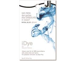 Jacquard textielverf iDye Natural 14g koninklijk blauw voor katoen.