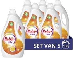 Robijn Vloeibaar Wasmiddel - Color - met 90% biologisch afbreekbare ingrediënten - 5 x 36 wasbeurten