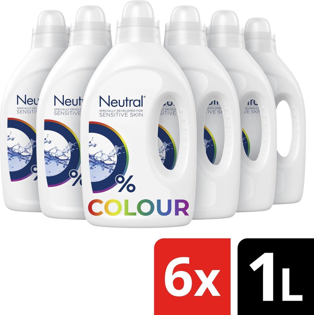 Neutral Vloeibaar Wasmiddel Parfumvrij Kleur - 6 x 20 wasbeurten - Voordeelverpakking — afbeelding 1