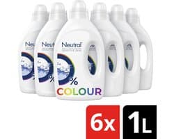 Neutral Vloeibaar Wasmiddel Parfumvrij Kleur - 6 x 20 wasbeurten - Voordeelverpakking