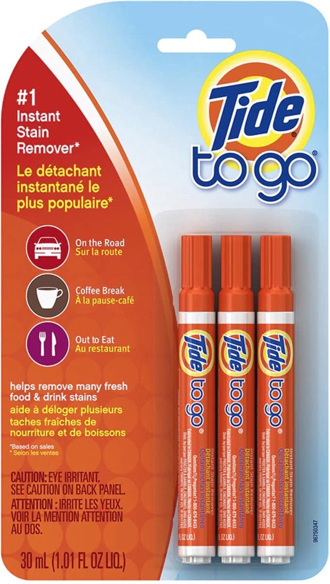 Tide To Go XL - Vlekkenreiniger - Vlekkenverwijderaar Tegen Koffievlekken, Theevlekken, Wijnvlekken, Fruitvlekken & Sausvlekken! (3x10ML) — afbeelding 1