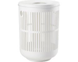 Zone Denmark Ume Wasmand met Deksel - 60 liter - Wit - Kunststof - Ronde Wasmand met Hengsel - Wasbox of Opbergmand — afbeelding 1