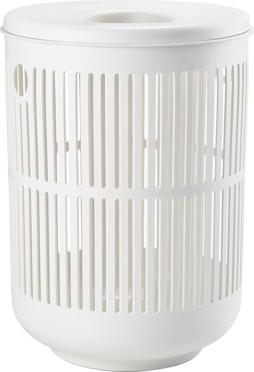 Zone Denmark Ume Wasmand met Deksel - 60 liter - Wit - Kunststof - Ronde Wasmand met Hengsel - Wasbox of Opbergmand — afbeelding 1