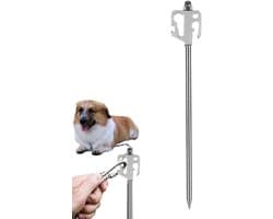 Grondanker Hond - Hondenpaal Buiten - Veilige Ankerplek - 360 Graden Draaibaar - 40 cm Lengte - Willekeurig