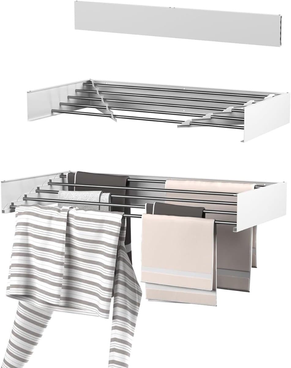 REN®roogrek - Wasrek - Droogrek - Wit - 40cm x 80cm x 10cm — afbeelding 1