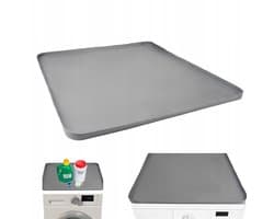 Wasmachine Mat - Antislip Huishoudelijke Mat - Groot 60x60cm Silicone - Waterdicht & Hittebestendig - Beschermt Vloer & Apparaten - Voor Wasmachine, Droger & Koelkast