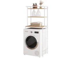 SmartLiving.Store - Wasmachine Kast - Wasmachine Ombouw - WC Ombouw - Wasmachine Rek - Badkamerkast - 3 Planken - 67x162x40 cm - Wit