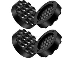 Anti-vibratie pads - Apparaat onderzetters - Stille werking apparaten - Sterke zuignappen - 4 stuks - Zwart