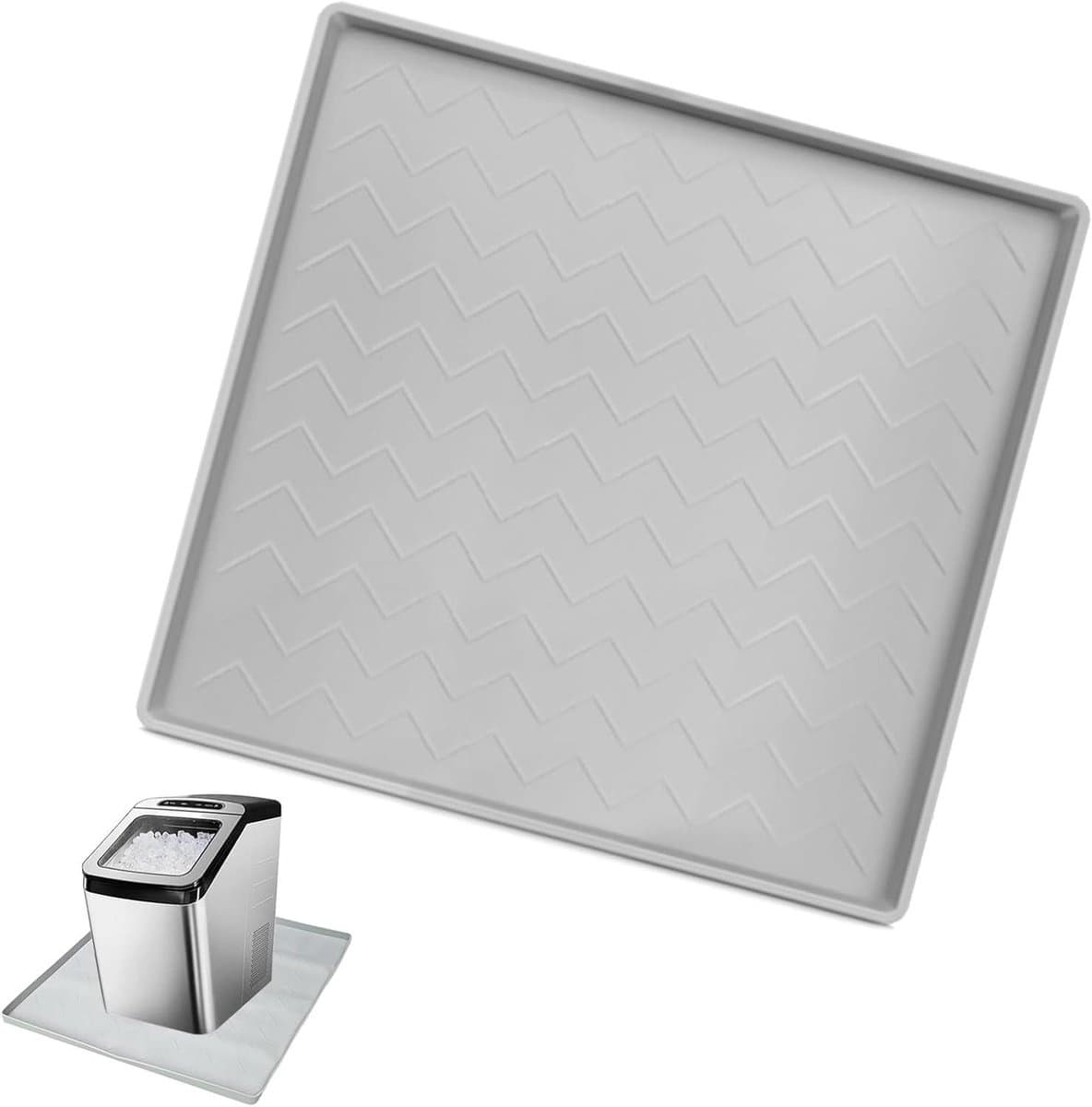 Draagbare Airco Lekbak - Condensbak Siliconen - Vochtpreventie - Verhoogde Rand - 55.88x55.88 cm - Grijs — afbeelding 1