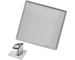 Draagbare Airco Lekbak - Condensbak Siliconen - Vochtpreventie - Verhoogde Rand - 55.88x55.88 cm - Grijs