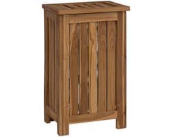 vidaXL - Wasmand - Naturel - 35 - x - 25 - x - 60 - cm - Massief - Teakhout