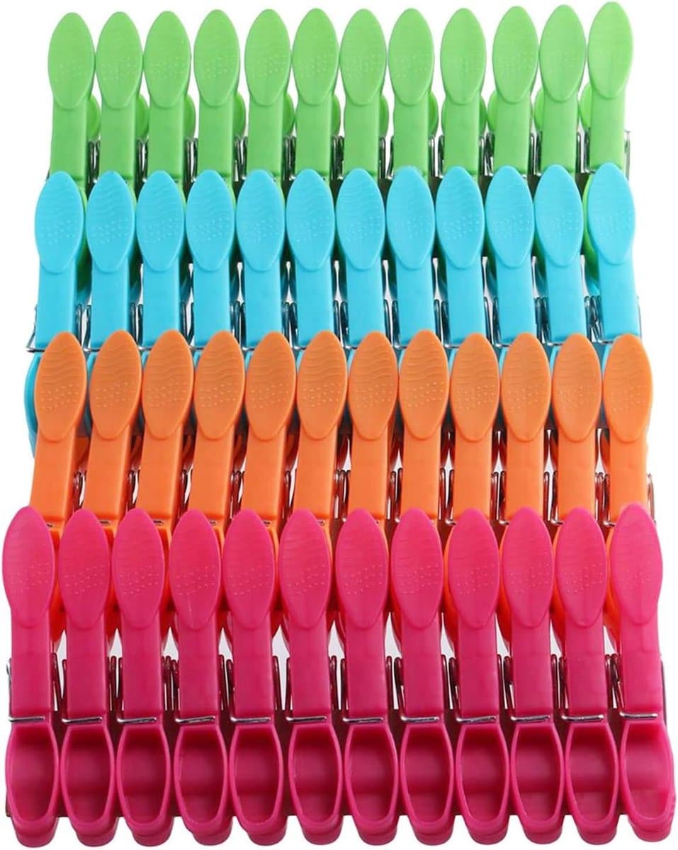 Kleurrijke Wasknijpers - Kledingclips Set - Wassen en Organiseren - Duurzaam Kunststof Materiaal - 48 Stuks Compact - Meerkleurig — afbeelding 1