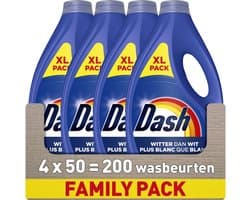 Dash Vloeibaar Wasmiddel - Witter Dan Wit - 4 x 50 Wasbeurten