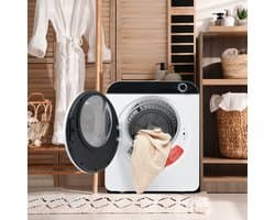 Re-purelife® wasdroger 3 kg met 4 droogprogramma's - compacte droger van ABS - wandmontage met meertrapsfiltratie en oververhittingsbeveiliging - modern design - wit - 49,5 × 42 × 59,5 cm